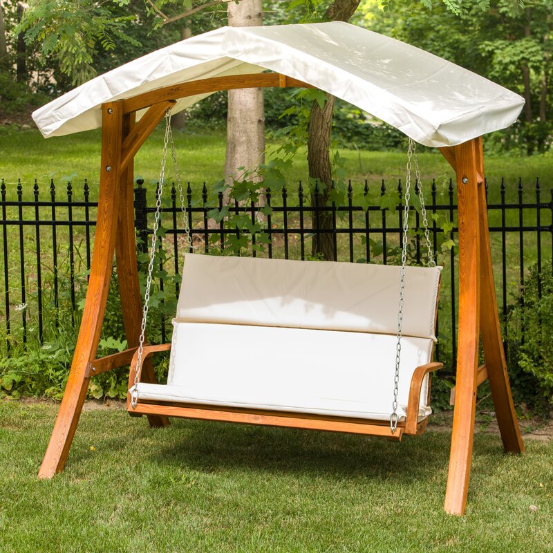 Leisure Season Porch  Swing  with Canopy  Reviews Wayfair